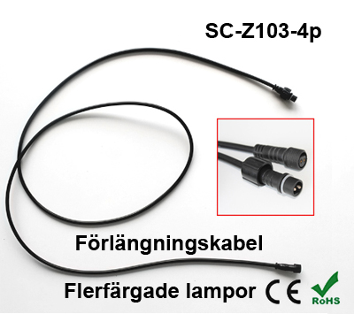 Förlängningskabel till Flerfärgade Decklight / Inground & Trädgårdslampor