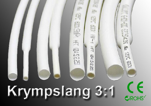 Vit Krympslang 3:1 Polyolefin Smältlim