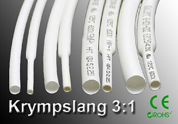 Vit Krympslang 3:1 Polyolefin Smältlim