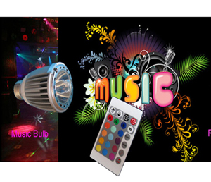 Ledlampa RGB E27 Musikstyrd