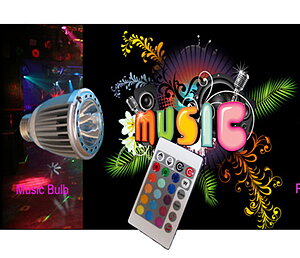 Ledlampa RGB E27 Musikstyrd