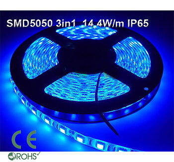 Ledtejp SMD5050 3in1 14,4W/m Blå Ljusfärg