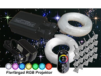 Stjärnhimmelpaket 32W RGB Dubbel Ledprojektor 17kvm