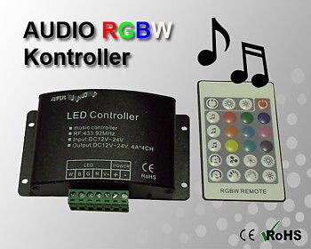 RGBW Audio Kontroller 12-24VDC 16A