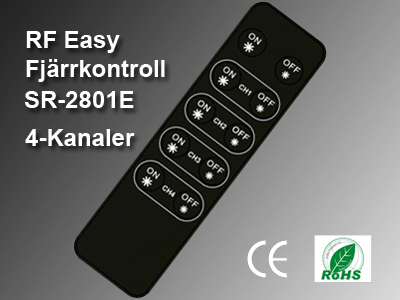 RF Easy Fjärrkontroll SR-2801E 4-interna zoner