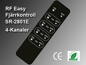 RF Easy Fjärrkontroll SR-2801E 4-interna zoner
