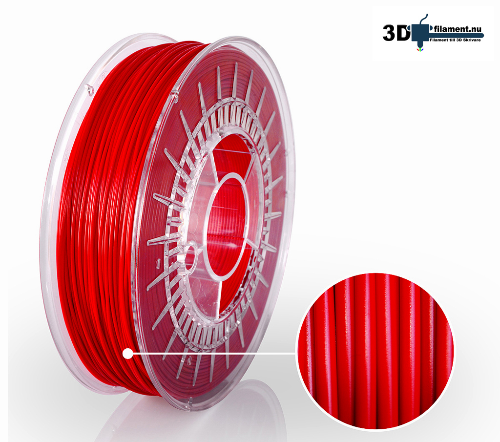 3D Filament PLA Standard Röd