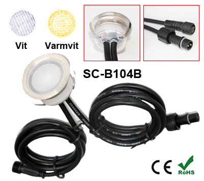 Deck/Floorlight Lampa 0,4W Vit/Varmvit - 3