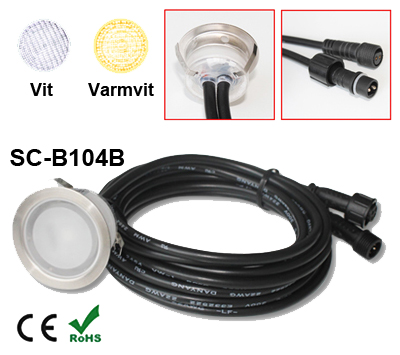 Deck/Floorlight Lampa 0,4W Vit/Varmvit - 2
