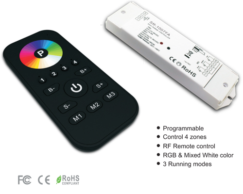 SR-1007FA RGB +W Mottagare 3x5A - 2