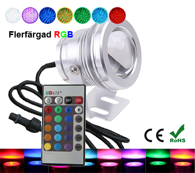 Trädgårdslampa 10W RGB IR Fjärrkontroll