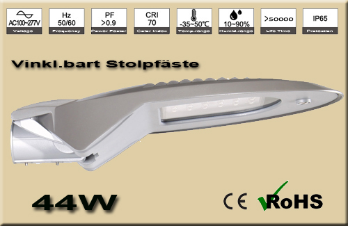 Led Stolparmatur HighPower 44W Vinkl.bart Stolpfäste