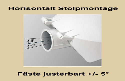 Led Stolparmatur HighPower 44W Vinkl.bart Stolpfäste - 2
