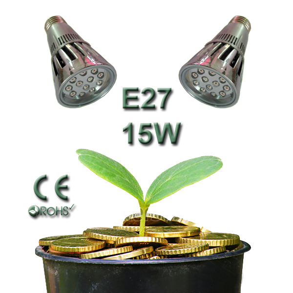 Led Växtbelysningslampa E27 15W HighPower