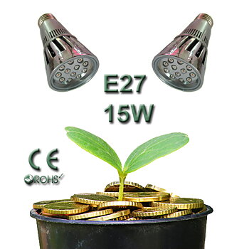 Led Växtbelysningslampa E27 15W HighPower