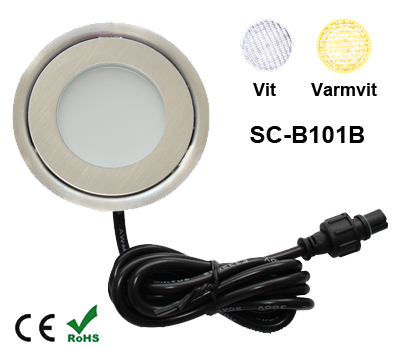 Deck/Floorlight Lampa 0,5W Ultra Thin Vit/Varmvit - 2