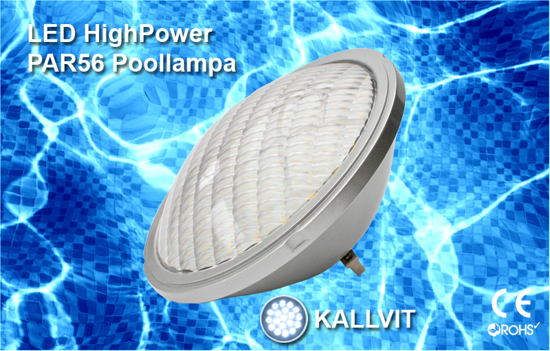 Poolbelysning PAR56 HighPower Kallvit Rostfritt lamphus
