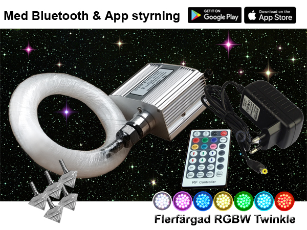 Stjärnhimmelpaket 10W RGBW Twinkle APP 3,5kvm