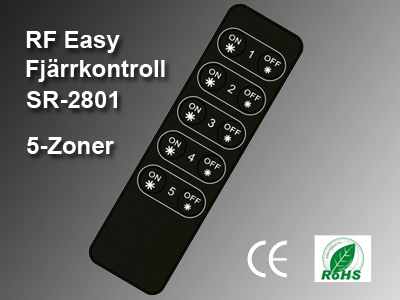 RF Easy Fjärrkontroll SR-2801 5-zoner