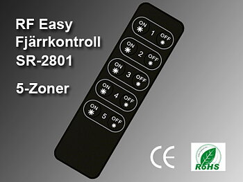 RF Easy Fjärrkontroll SR-2801 5-zoner