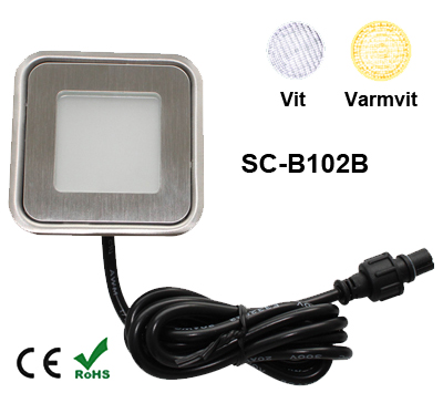 Deck/Floorlight Lampa 0,6W Ultra Thin Vit/Varmvit - 2