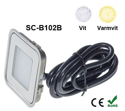 Deck/Floorlight Lampa 0,6W Ultra Thin Vit/Varmvit