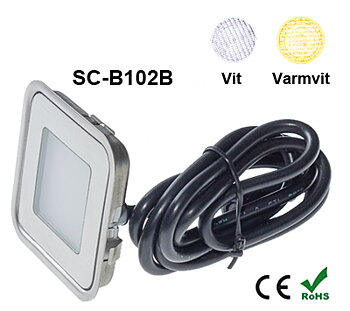 Deck/Floorlight Lampa 0,6W Ultra Thin Vit/Varmvit