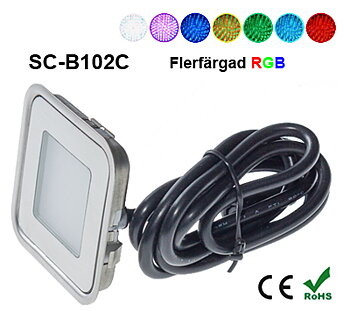 Deck/Floorlight Lampa 0,9W Ultra Thin RGB