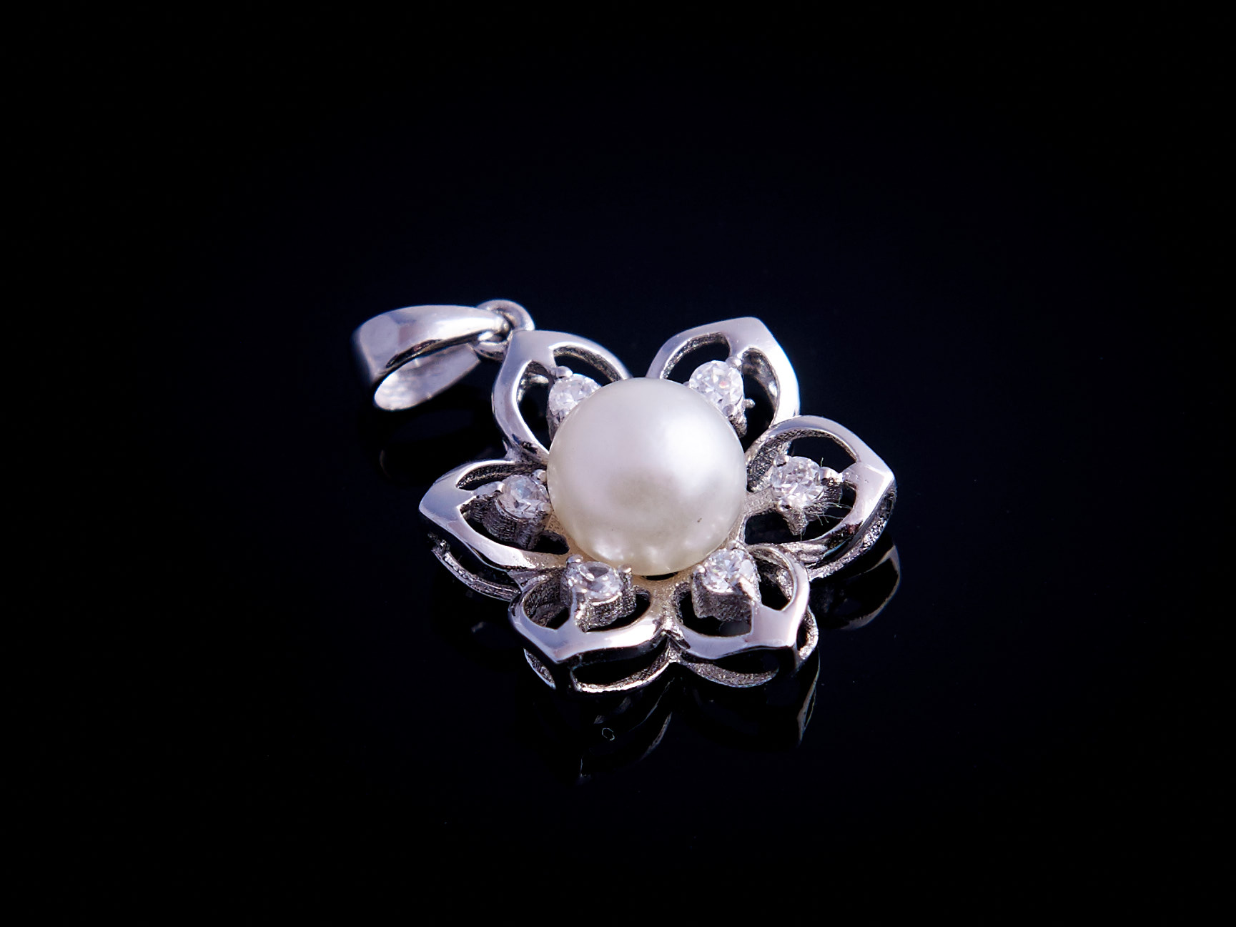 Hänge blomma i sterling silver