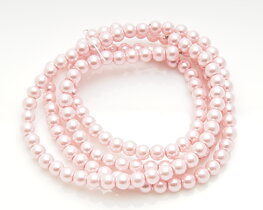 Vaxade glaspärlor rosa