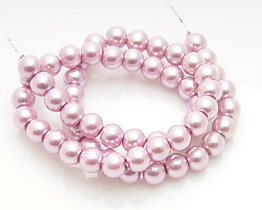 Vaxade glaspärlor rosa