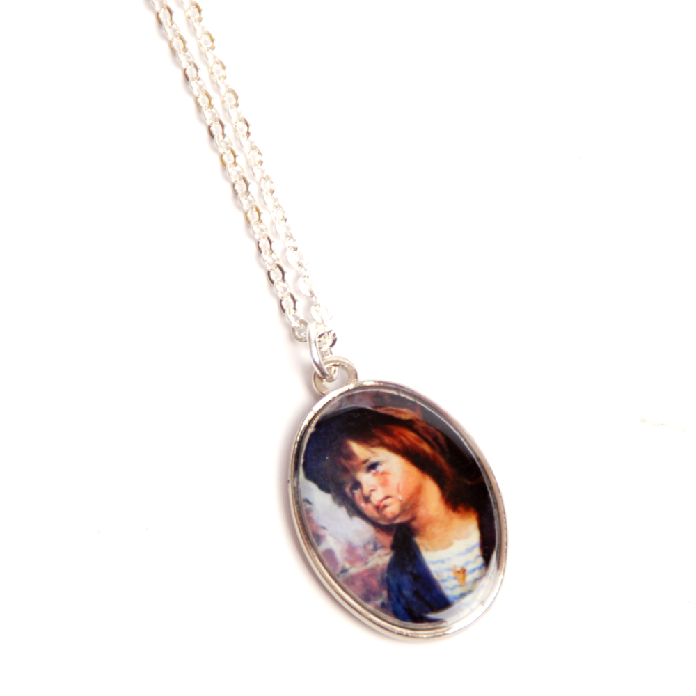 Necklace Crying Children Kitsch - 5
