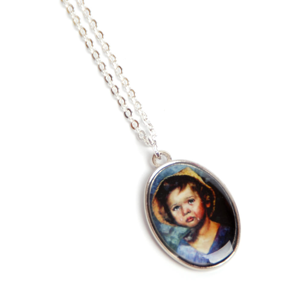 Necklace Crying Children Kitsch - 2