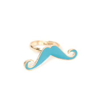Ring Mustasch liten (blå)