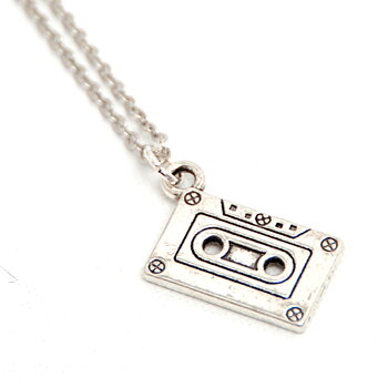 Halsband Kassettband (silver)