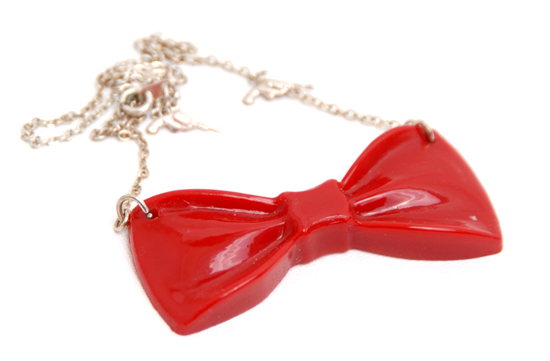 Necklace Bow (red)