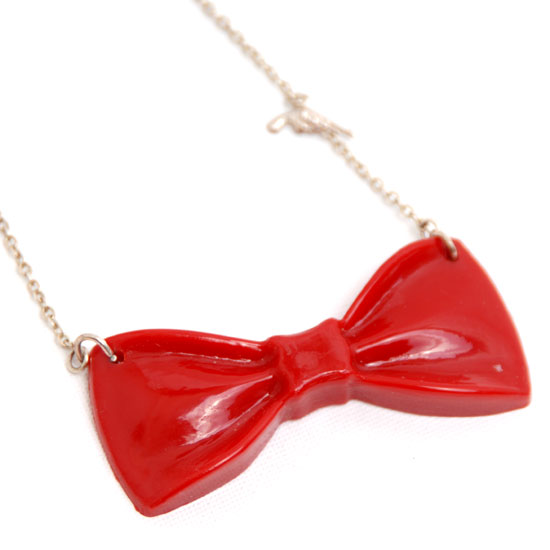 Necklace Bow (red) - 2