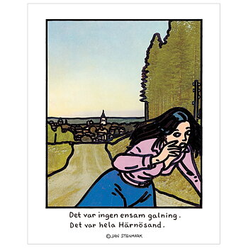 Poster Jan Stenmark "Härnösand" small 24x30 cm