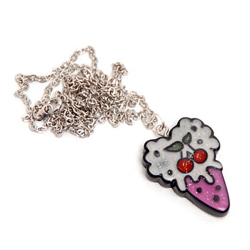 Halsband Glass Cherry Bling