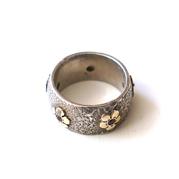 Ring Rubin, Sterling silver, rubiner och 14kt guld