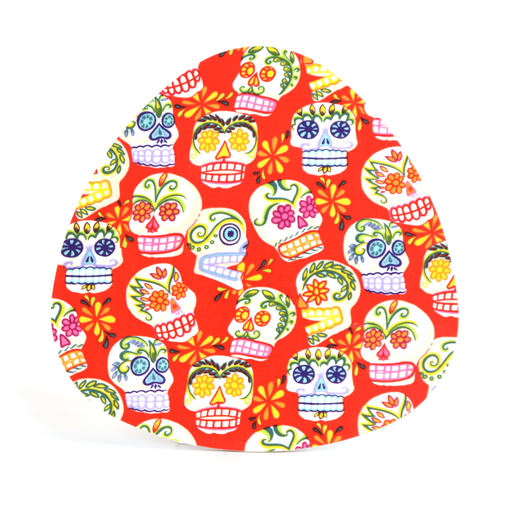 Grytunderlägg Sugar skulls (röd)