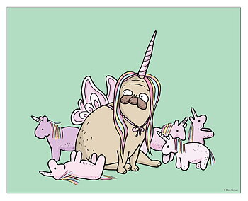 Juliste Lilla Berlin unicorn 24x30 cm