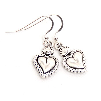 Örhängen Flaming Heart (silver)
