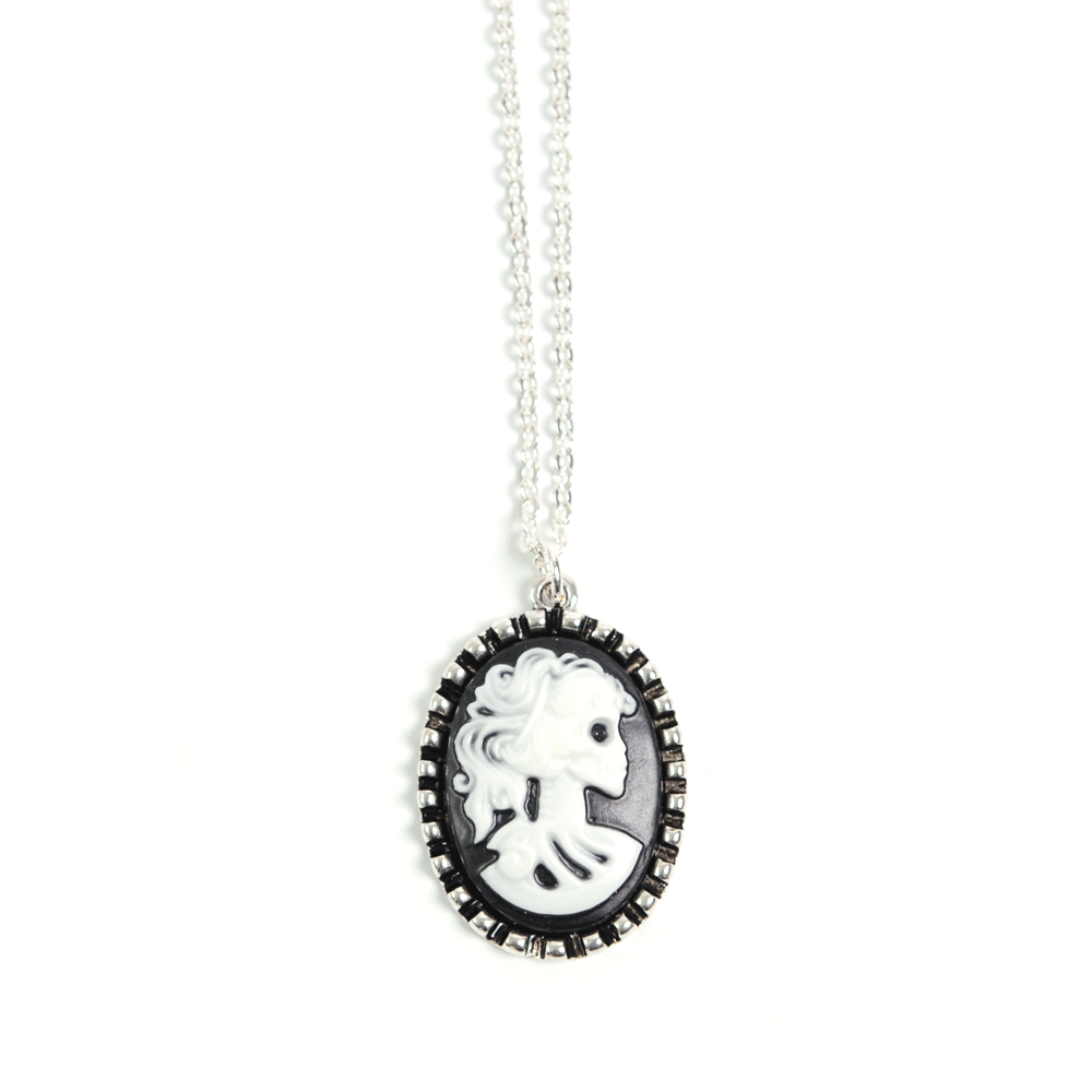 Halsband Sweet Skull Cameo Stor  - 2