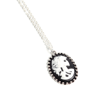 Halsband Sweet Skull Cameo Stor 