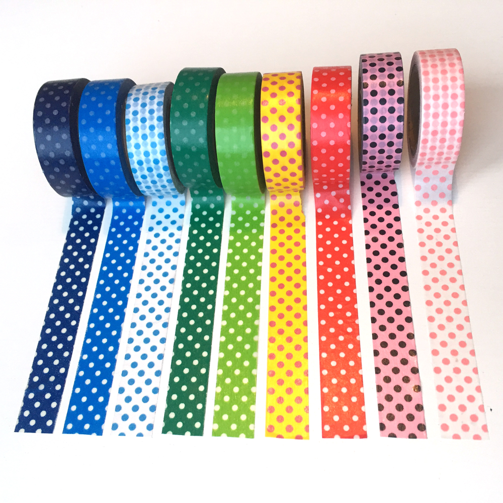 Tejp, washi, papperstejp, prickiga - 2