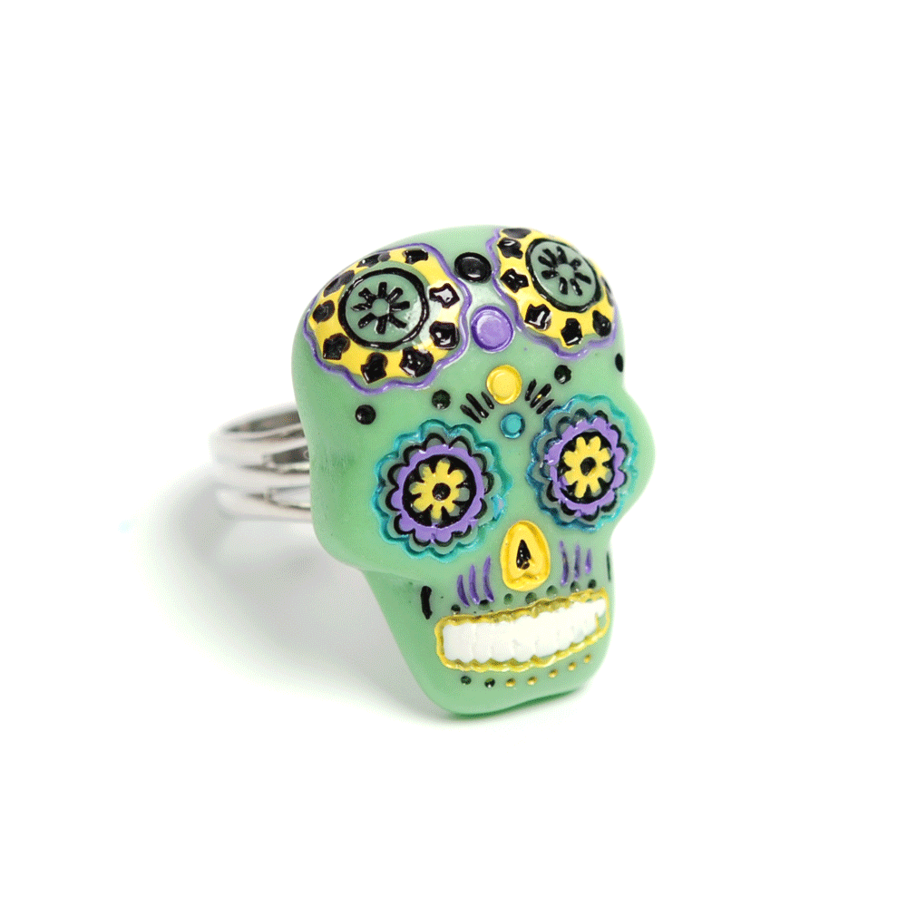 Ring Sugar Skull (grön)