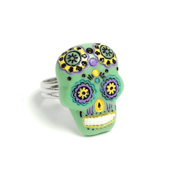Ring Sugar Skull (grön)