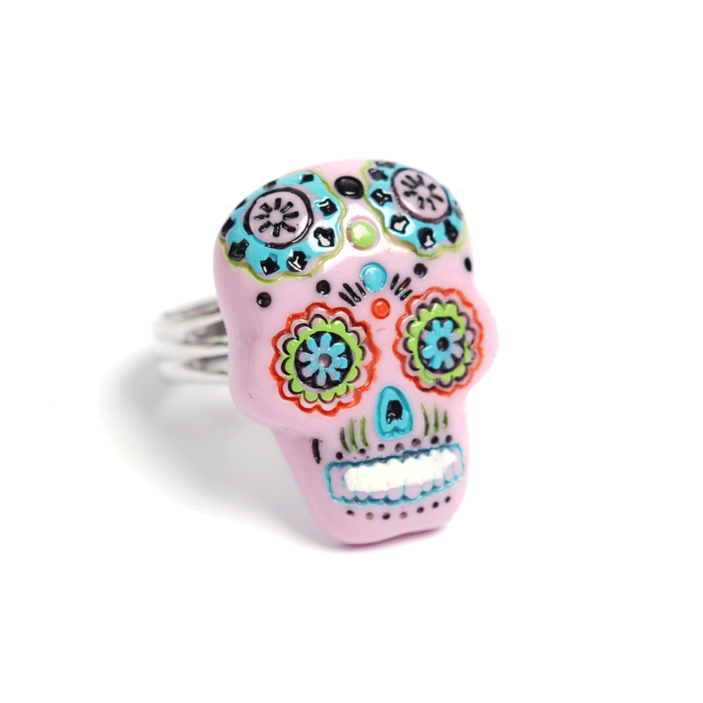 Sormus Sugar Skull (pinkki)