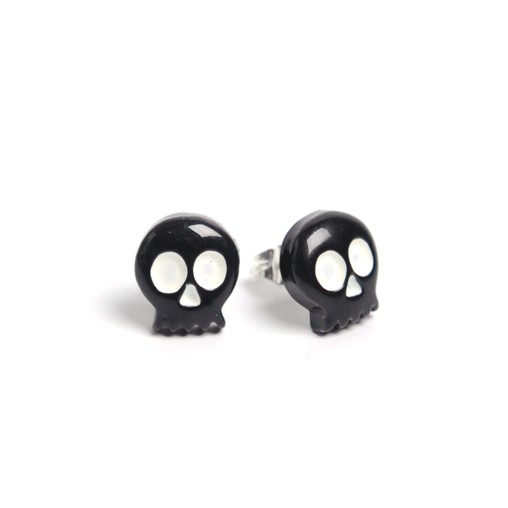 Earrings Skull (black)